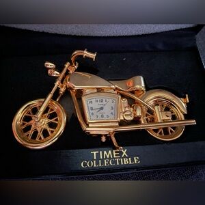 🏍️Timex Gold Motorcycle Clock